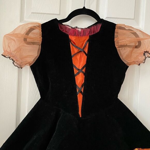 Chasing Fireflies Autumn Whimsical Asymmetrical Velvet Sequins Girls Dress 12 - Picture 13 of 16